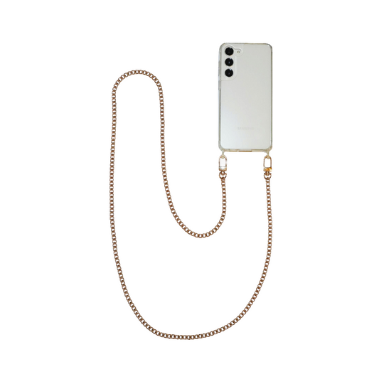 CLEAR CASE + GOLD CHAIN S BUNDLE
